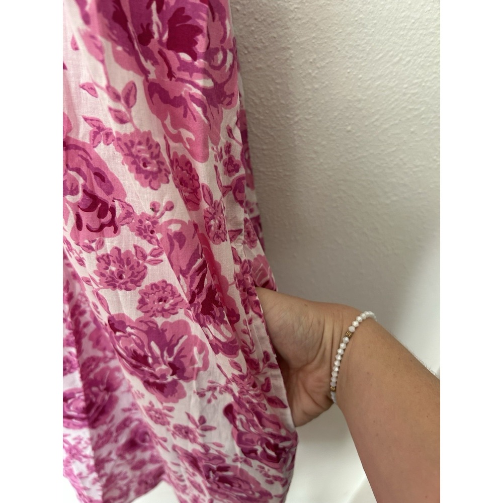 Only Necessities Plus Size 1X 22/24 Short 2-Piece Cabbage-Rose Peignoir Set - Picture 6 of 10